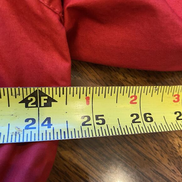 Vintage Zeelander USA Duck Down Jacket Coat Parka Mens Red Medium Hood - Picture 2 of 7